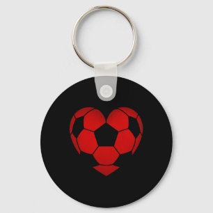 Fußball Herz Valentinstag für Jungen Mädchen Kinde Schlüsselanhänger