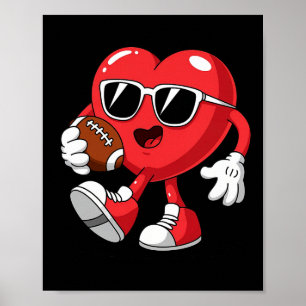 Fußball Herz Valentinstag Jungs Männer Kinder Todd Poster
