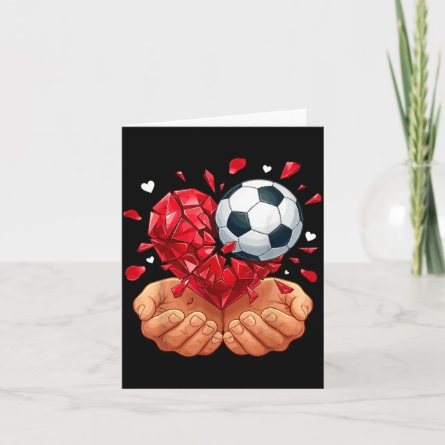 Fußball Herz Valentinstag  Karte (Vorderseite)