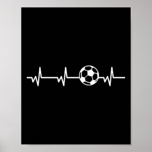 Fußball Herzschlag Byll- Lustiger Fußballliebhaber Poster