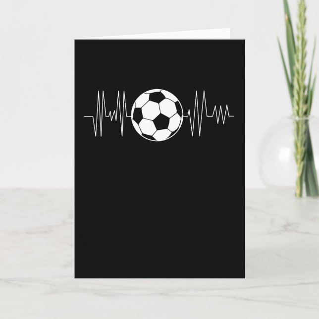 Fußball-Herzschlag, Fußballball-Herzschlag Karte (Vorderseite)