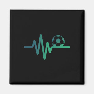 Fußball Herzschlag Linie Fußll Liebesgeschenk  Magnet