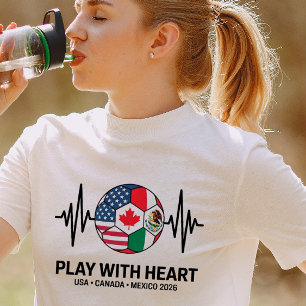 Fußball Herzschlag USA Kanada Mexiko 2026 Tri-Blend Shirt