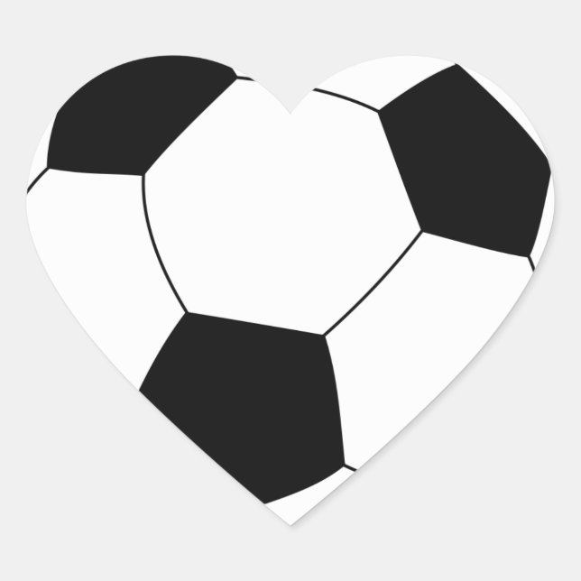 Fußball-Herzsticker Herz-Aufkleber (Vorderseite)