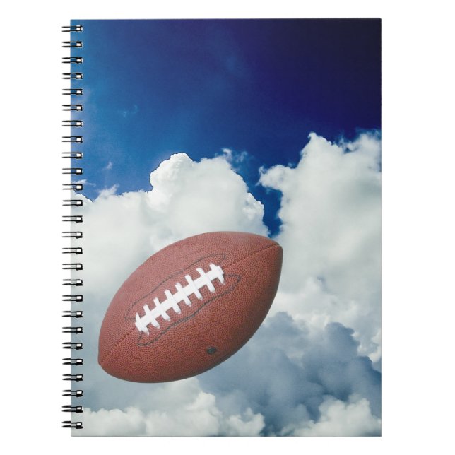 Fußball, Himmel, Wolken Notizblock (Vorderseite)