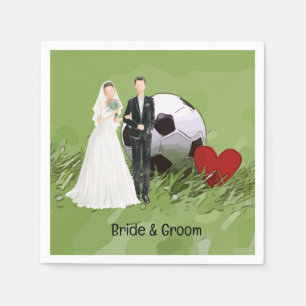 Fußball Hochzeit Thema Serviette