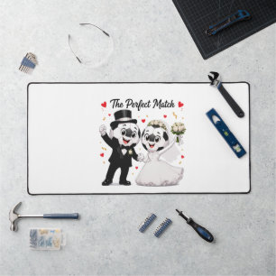 Fußball-Hochzeitspaar Schreibtischunterlage