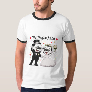 Fußball-Hochzeitspaar T-Shirt