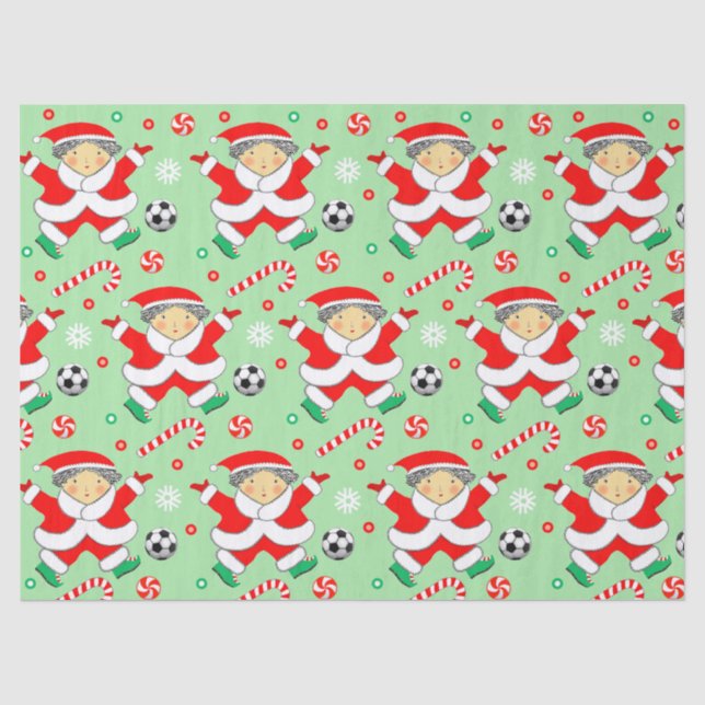 Fußball-Holiday-Geschenk Seidenpapier (Vorderseite)
