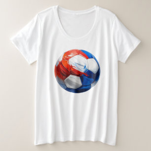 Fußball holländische Flaggen Farben, name Große Größe T-Shirt