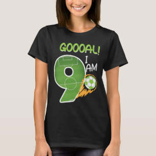 Fußball Ich bin 9 Jahre alter Junge Geburtstag T-Shirt