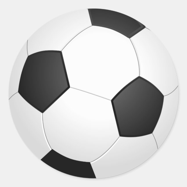 Fußball-Illustrationsticker Runder Aufkleber (Vorderseite)
