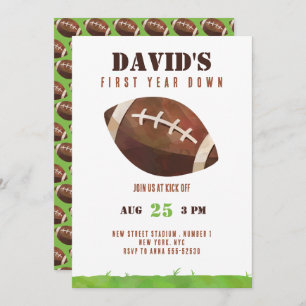 Fußball im ersten Jahr ab 1. Geburtstag Junge Einladung