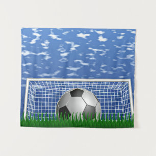 Fußball im Netz Wandteppich