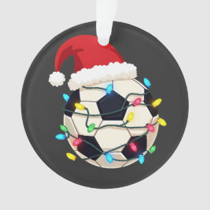 Fußball im Weihnachtslicht ummantelt Fußball-Spiel Ornament