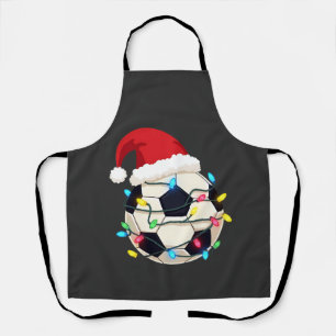 Fußball im Weihnachtslicht ummantelt Fußball-Spiel Schürze