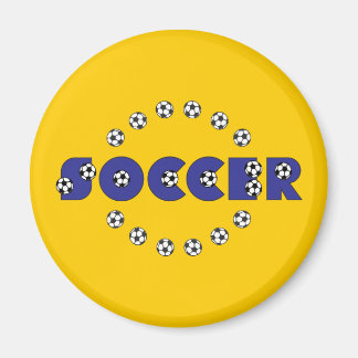 Fußball in Blau Magnet