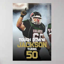 Fußball in der Hochschule oder Uni Poster