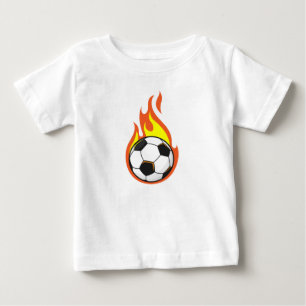 Fußball in Flammen Baby T-shirt