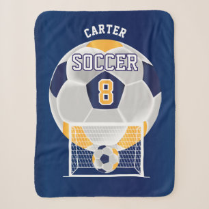 Fußball in Gold, Weiß und Blau Sherpadecke