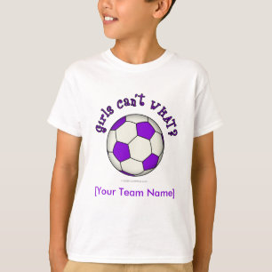 Fußball in Lila T-Shirt