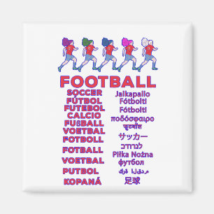 Fußball in mehreren Sprachen - Fußball Calcio Soc Magnet