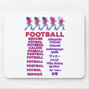 Fußball in mehreren Sprachen - Fußball Calcio Soc Mousepad
