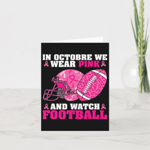 Fußball in October We Wear Pink Breast Cancer Awa Karte