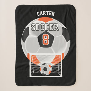 Fußball in Orange, Weiß und Schwarz Sherpa Blan Sherpadecke