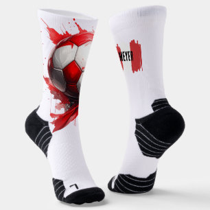 Fußball in Österreichischen Flaggenfarben, name Socken