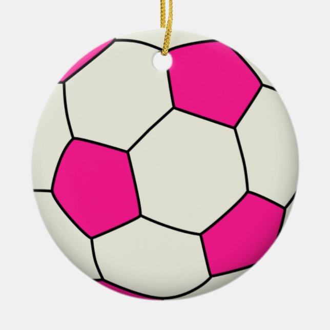 Fußball in Rosa Keramikornament (Vorne)