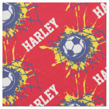 Fußball individuelle Name Muster Stoff