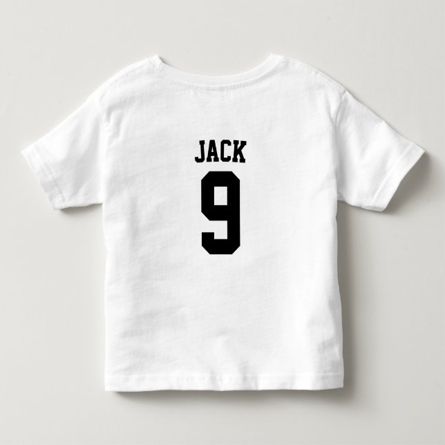 Fußball Individuelle Name und Anzahl Kleinkind T-shirt (Rückseite)