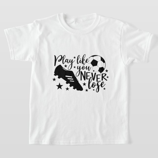 Fußball inspirierender Wortkunstsport T-Shirt (Ablage )