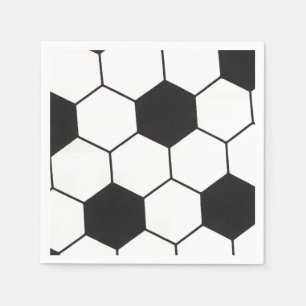 Fußball inspiriertes Muster geometrischer Druck Serviette