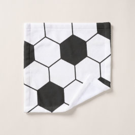 Fußball-Inspiriertes Muster Geometrischer Druck Waschlappen