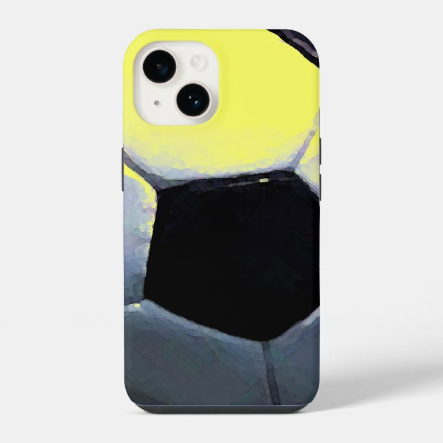 Fußball iPhone 14 Hülle (Rückseite)