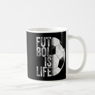 Fußball Ist Leben Fußballmannschaft Ball Fan Leben Kaffeetasse