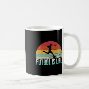 Fußball ist Leben Retro Vintage Fußballspieler Kos Kaffeetasse
