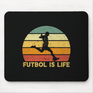 Fußball ist Leben Retro Vintage Fußballspieler Kos Mousepad