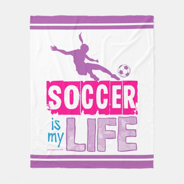 Fußball ist mein Leben Fleecedecke (Vorderseite)