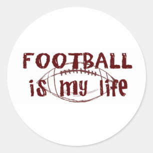 Fußball ist mein Leben Runder Aufkleber