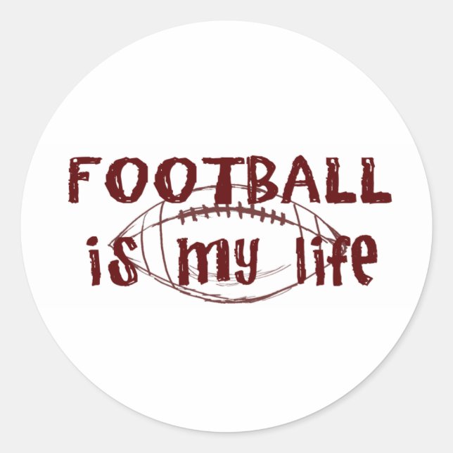 Fußball ist mein Leben Runder Aufkleber (Vorderseite)
