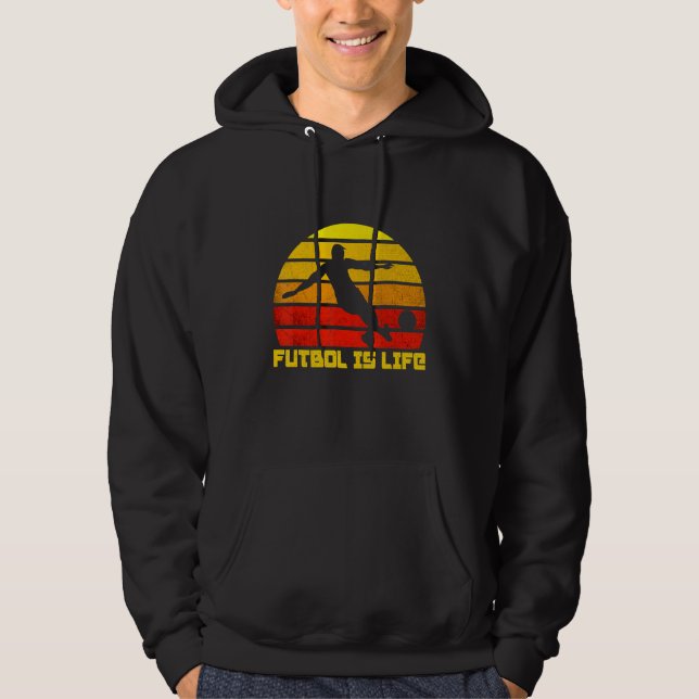Fußball ist mein Lebenssportfußball-Spieler Futbol Hoodie (Vorderseite)