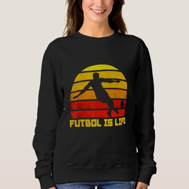 Fußball ist mein Lebenssportfußball-Spieler Futbol Sweatshirt (Vorderseite)