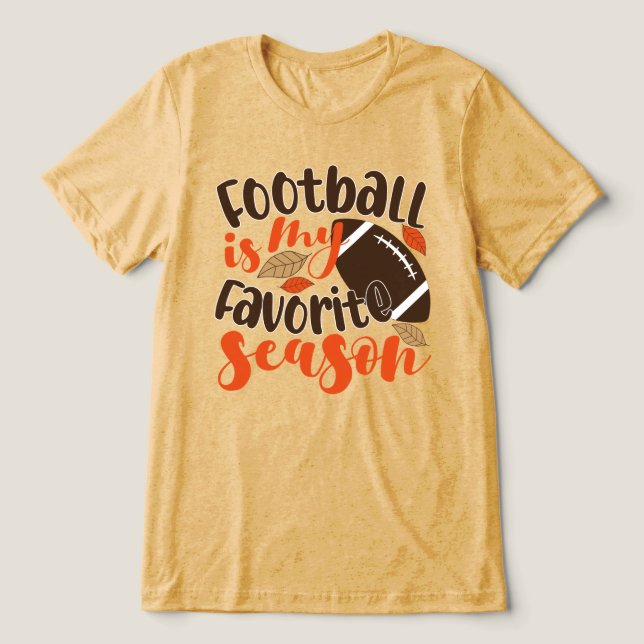 Fußball ist mein Lieblingslied Tri-Blend Shirt (Design Vorderseite)