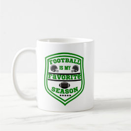 Fußball ist mein Lieblingssaison Logo Grün Schwarz Kaffeetasse
