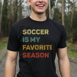 Fußball ist mein Lieblingssaison-Retro T-Shirt