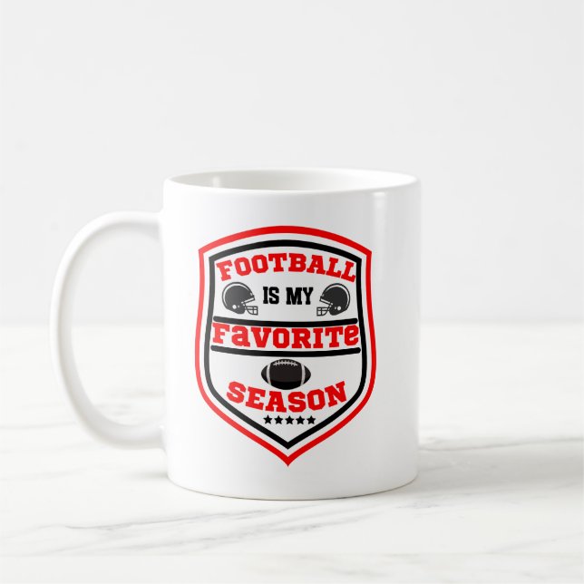 Fußball ist mein Lieblingsspiel in der Saison Rot  Kaffeetasse (Links)