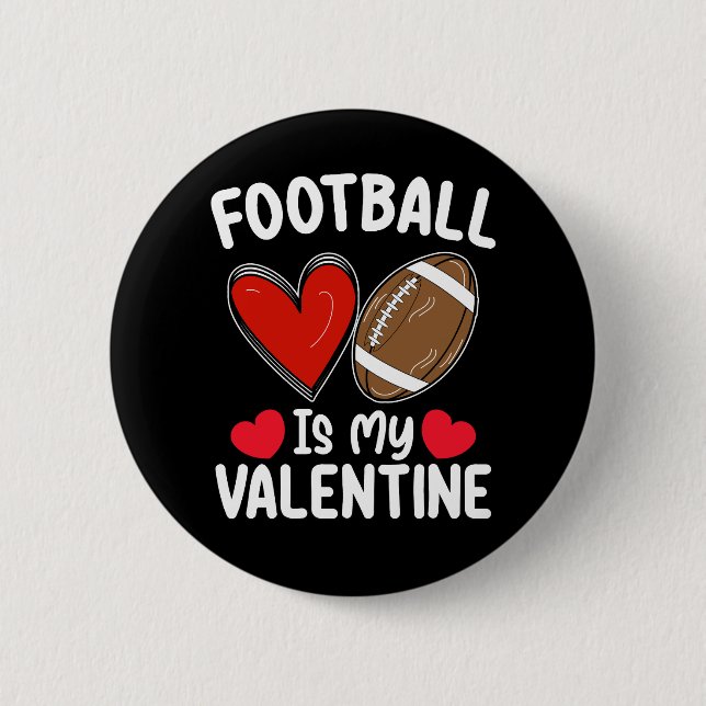 Fußball ist mein Valentinstag Sport Button (Vorderseite)
